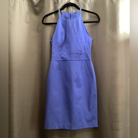 Banana republic periwinkle blue halter neck sleeveless size petite 4 - Picture 1 of 3